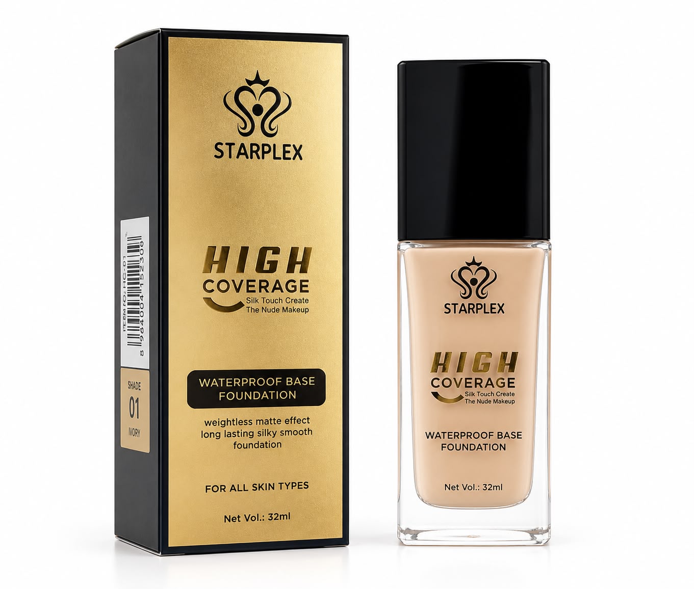 STARPLEX High Coverage Waterproof Base Foundation